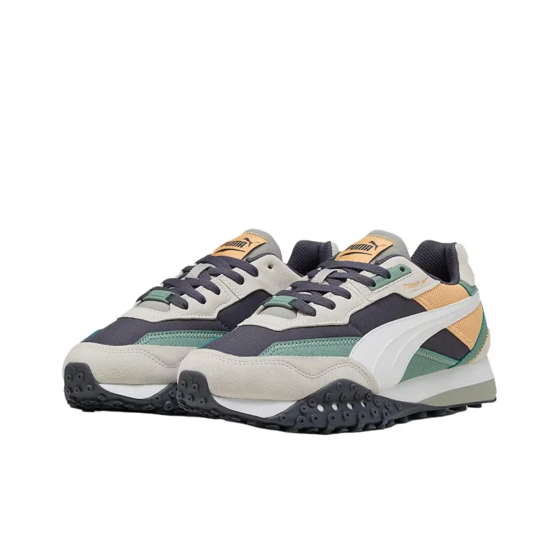 PUMA Blktop Rider Anti Slip Wear Resistant Low Top Casual Shoes Men's Gray Beige-2