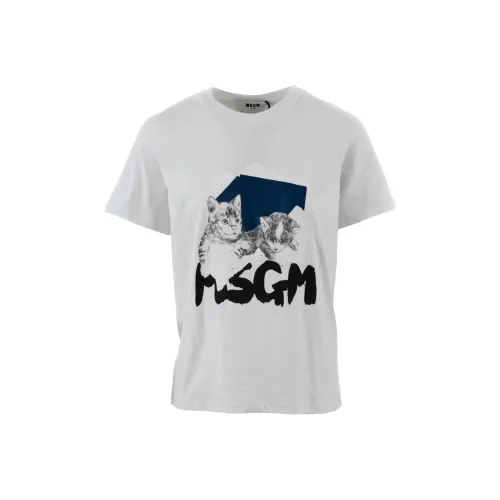 MSGM Logo print Cotton T shirt Dress