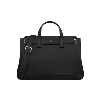 DIOR Cow Leather Tote Bag, Shopping Bag, Shoulder Bag, Crossbody Bag, Handbag Men's Black