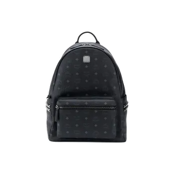 MCM Stark Backpack Visetos Side Studs Large Black