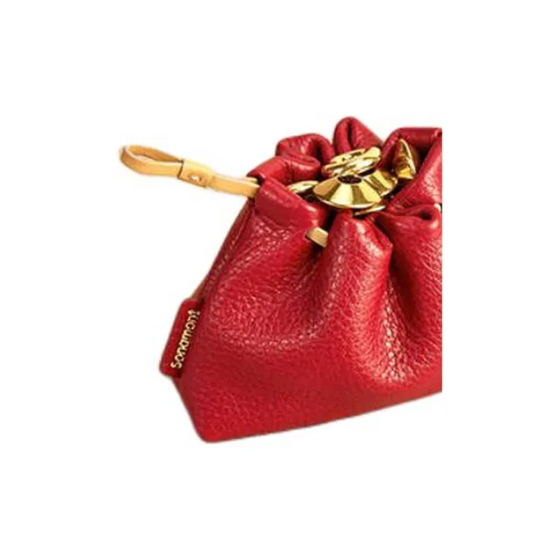 Songmont Cow Leather Clutch Trumpets Women's Spring Pepper Red-2
