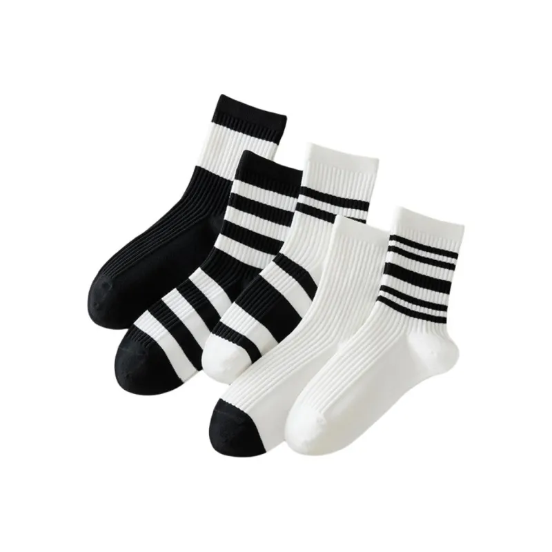Lan Miao Mid Calf Socks Women's 5 Pack-5