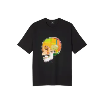 Paul Smith Skull Sketch Print T Shirt