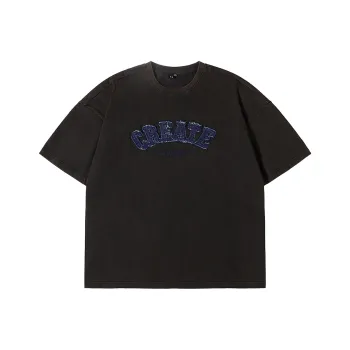 N MAX T Shirts Men Black Vintage Washed Black