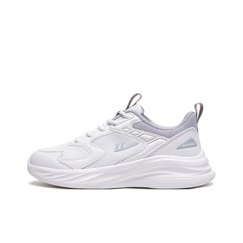Warrior Anti Slip And Wear Resistant Coverage Low Top Casual Running Shoes Unisex White Gray-0