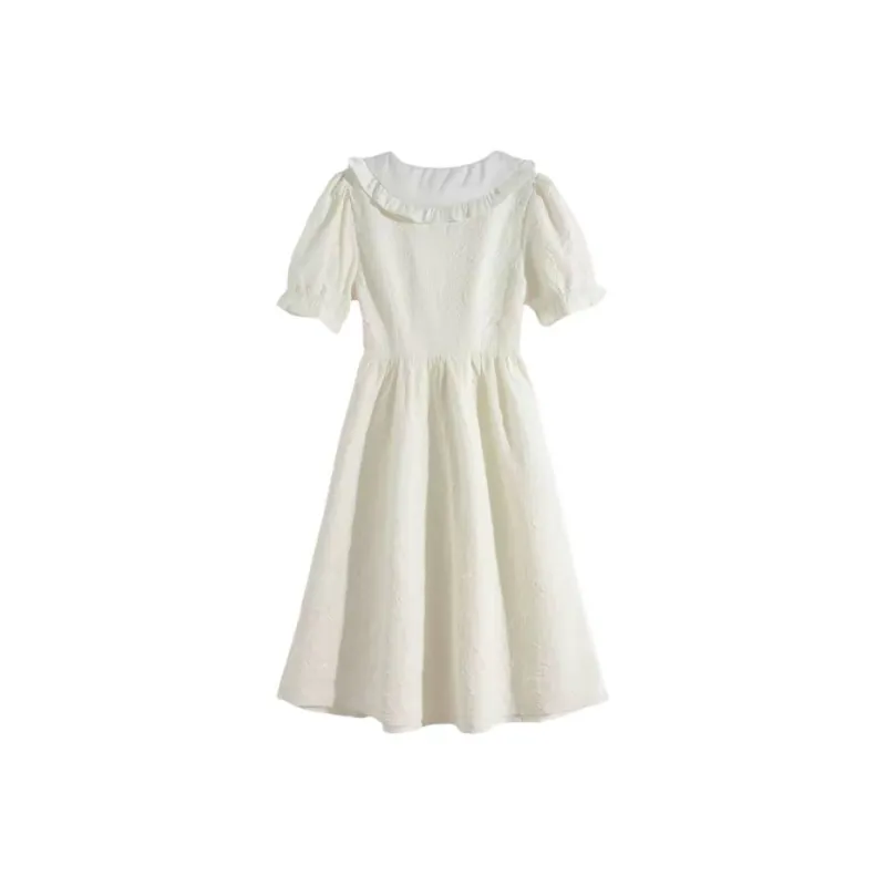 PUREIDOL Short Sleeved Dresses Women's White-1