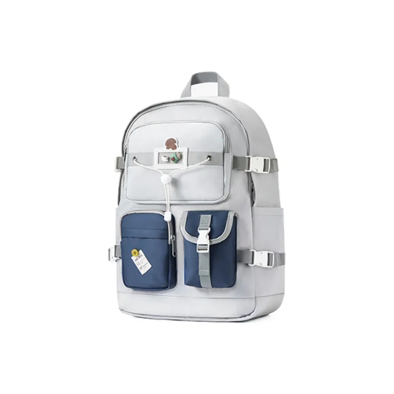 MR.ACE HOMME Fabric High School Student Backpack Casual Commute Large Capacity Laptop Bag Unisex-1