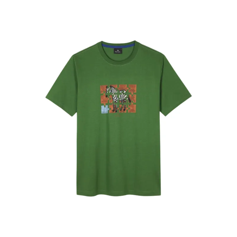 Paul Smith Zebra Jigsaw Print T Shirt-0