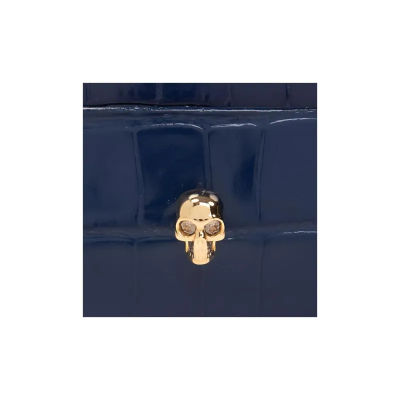 Alexander McQueen Calfskin Card Holder Women's Navy-4