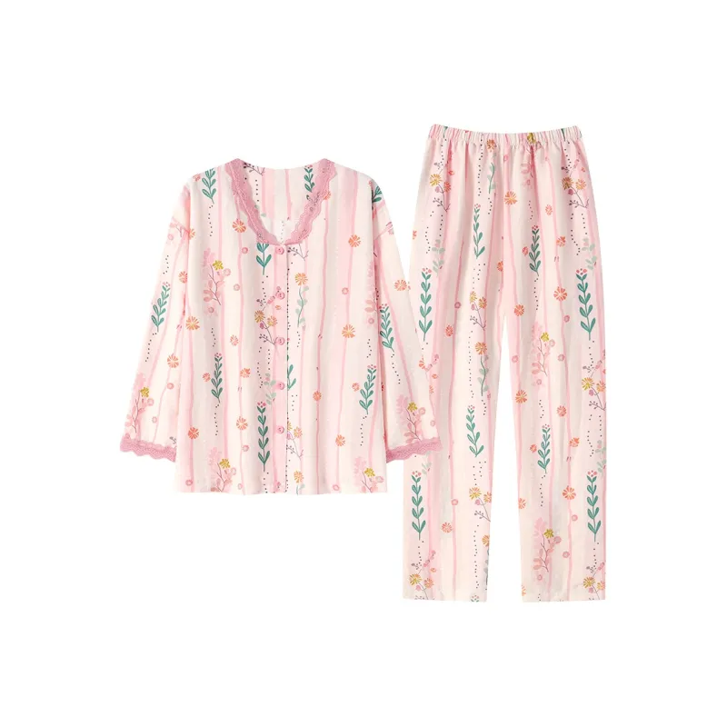 Herbal Primer Pajama Set Women's Combo Set-12