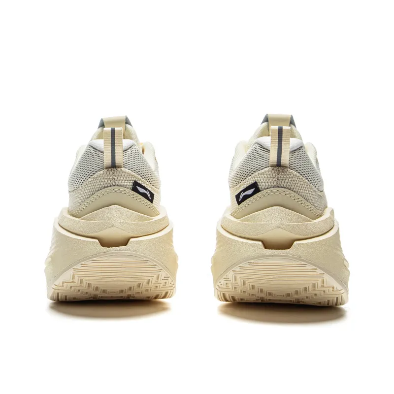 LiNing Jueying CRC Slip Resistant Rebound Low Top Casual Shoes Women's Greige-5