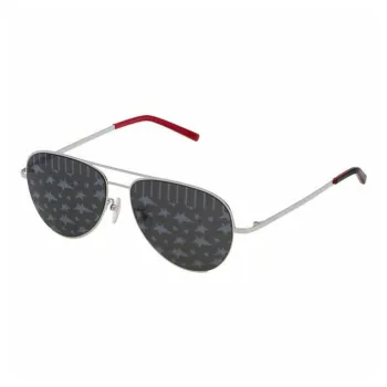 Sting Metal Aviator Sunglasses Unisex Silver