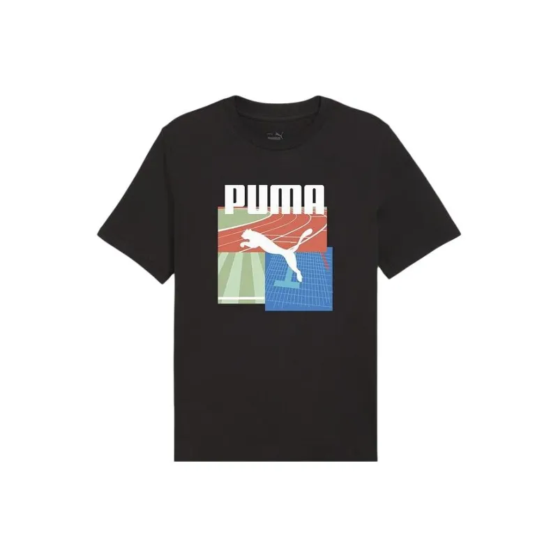 PUMA Set in Sleeve T Shirt Men's Black-0