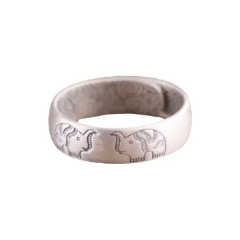 AITAO 999 Fine Silver Full Silver Ring Unisex