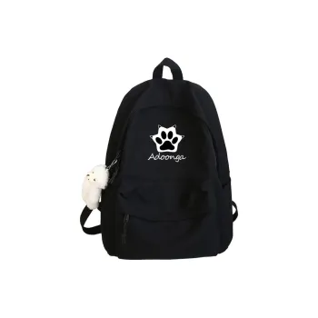ADOONGA Canvas Backpack Unisex Black/White