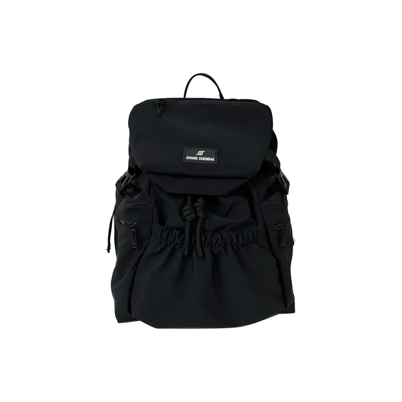 Yalu Nylon Backpacks Backpack Unisex Ecru/Light Gray/Black/Orange/Khaki-12