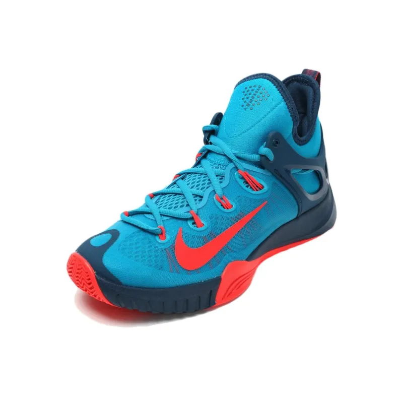 Nike Hyperrev 2015 Anti Slip Wear Resistant Mid Top Basketball Shoes Men's Blue-2