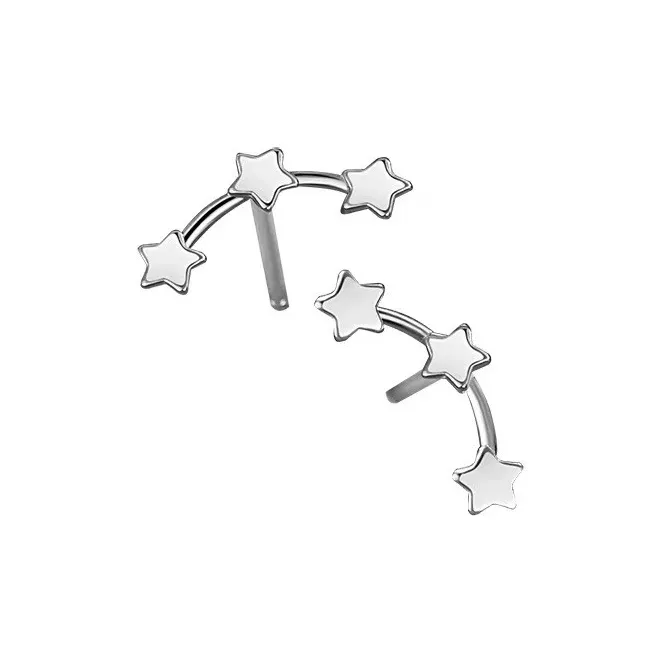 UZIID 990 Silver Stud Earrings Women's-0