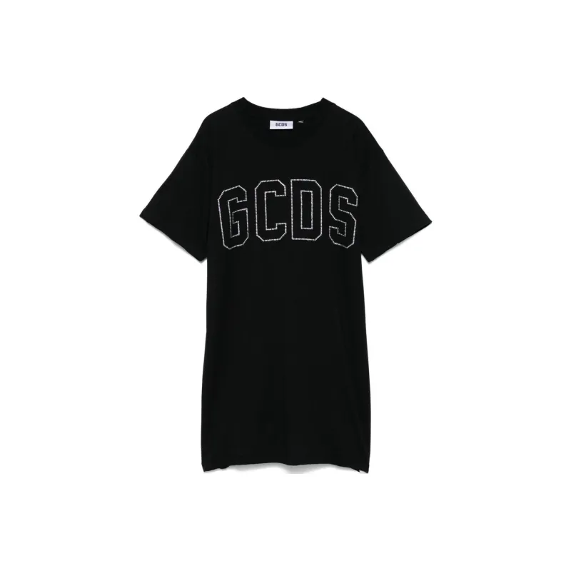 GCDS Crystal logo T shirt-0