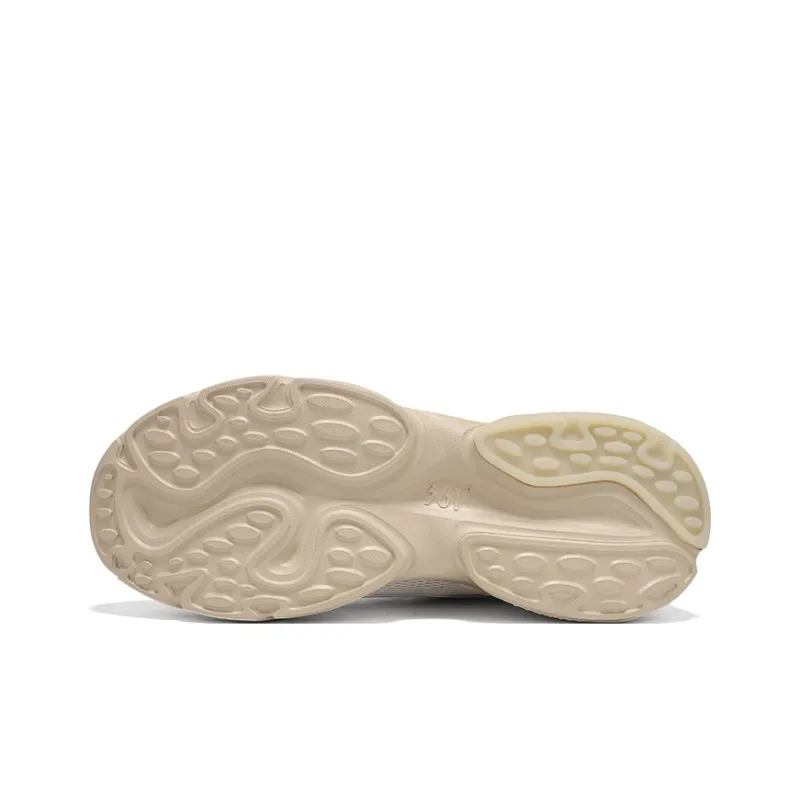 361° Cushioned Wear Resistant Breathable Lightweight Low Top Casual Shoes Men's Lotus Seed White Apricot Tea Brown-6