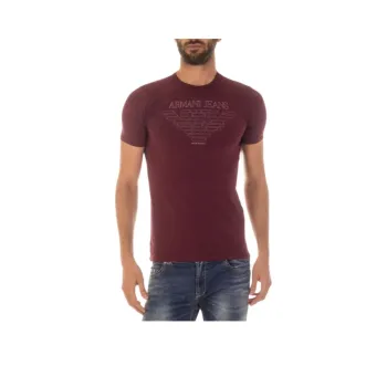 ARMANI JEANS T Shirt Men's Bordeaux Red