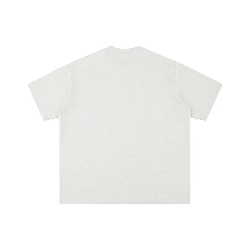 NANDCHN T Shirt Unisex White Heather Gray-1