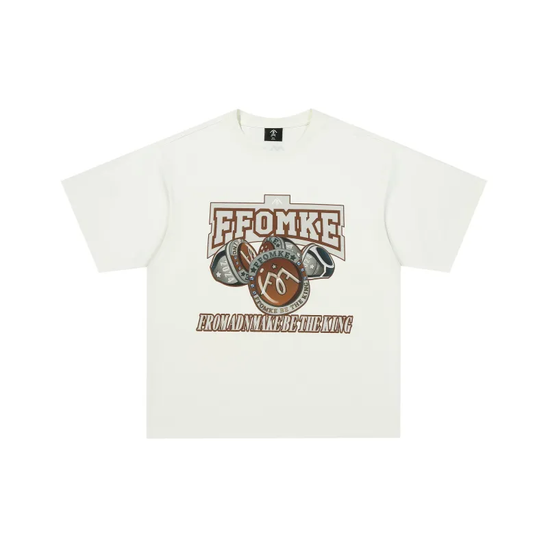 FFOMKE T Shirt Unisex Cream White-0