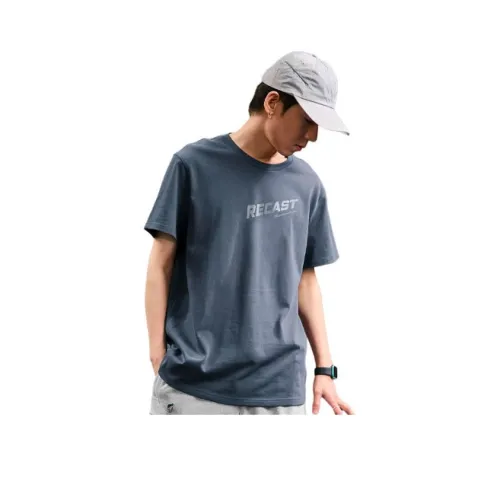 Tonlion T-Shirts Men Ink Blue