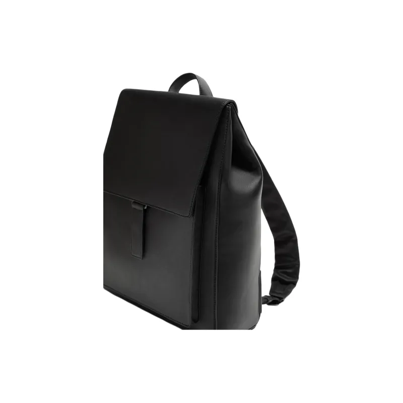 ZARA Polyurethane Backpack Large Size Men's Black-2