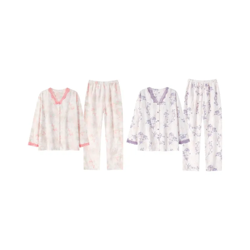 Herbal Primer Pajama Set Women's Combo Set-43