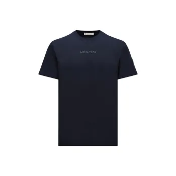 Moncler Logo Embroidered Crewneck T Shirt
