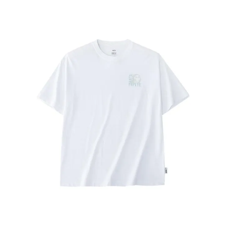 Anta x POPEYE Drop Shoulder Sleeve T Shirt Men's Pure White-0