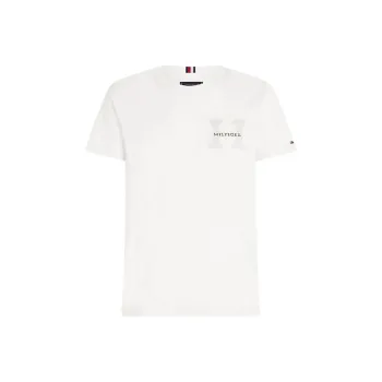 Tommy Hilfiger Curly Logo T-Shirt T-Shirt Men's White