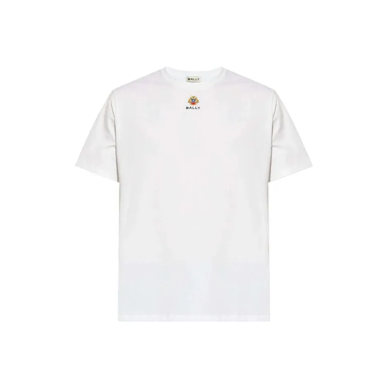BALLY Logo Embroidered Crewneck T Shirt-0
