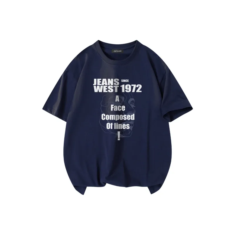 JEANSWEST T Shirt Unisex Dark Blue-0