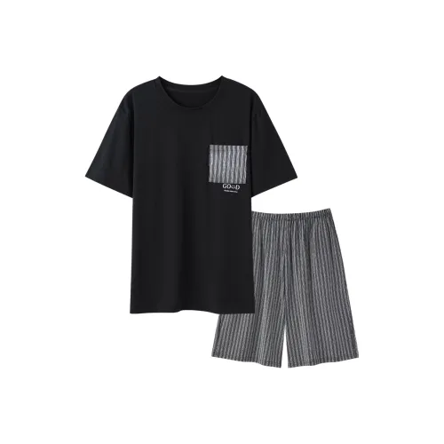 Lan Miao Pajama Set Men's Black