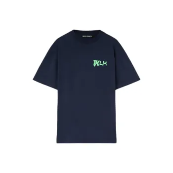 PALM ANGELS Logo print Cotton T shirt