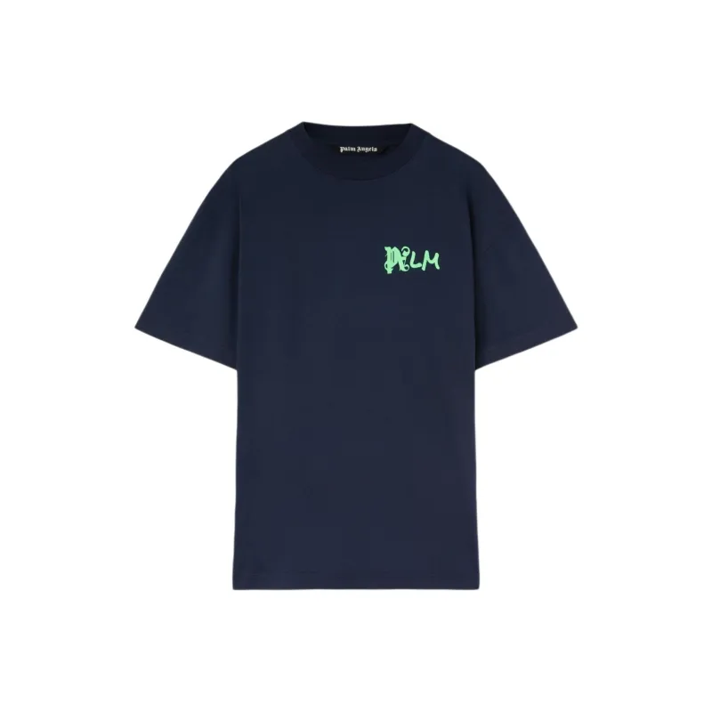 PALM ANGELS Logo print Cotton T shirt-0