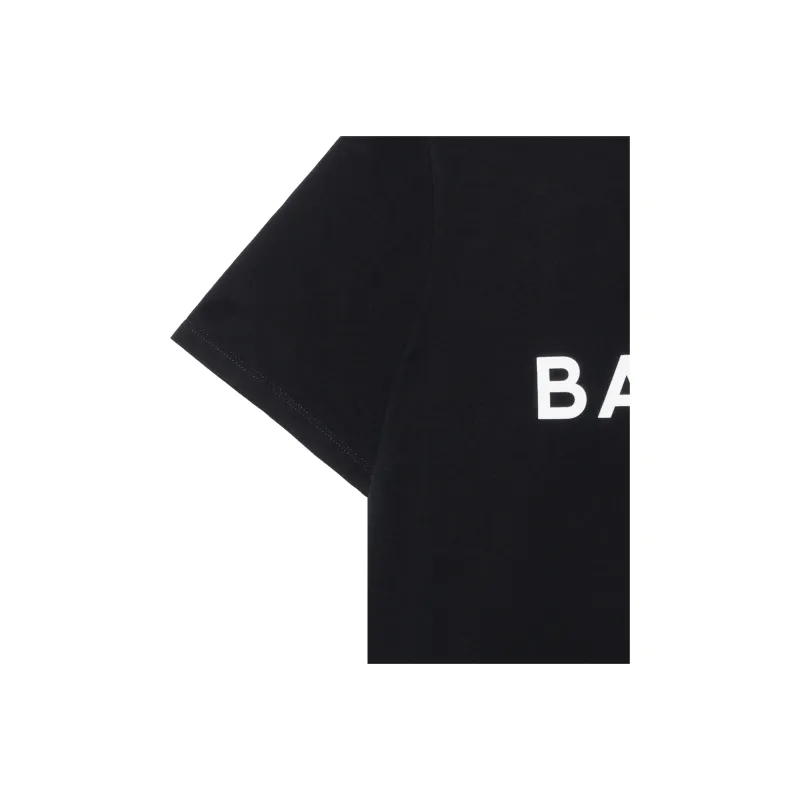 BALMAIN Flocked Logo T-Shirt-6