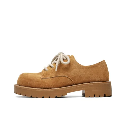 PAVEA Anti Slip And Wear Resistant Height Increasing High Top Casual Shoes Mens Apricot