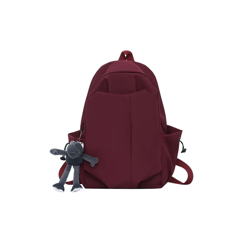 LUVISTRUE Nylon Backpack Regular Unisex Gray/Black/Burgundy/Ecru-14