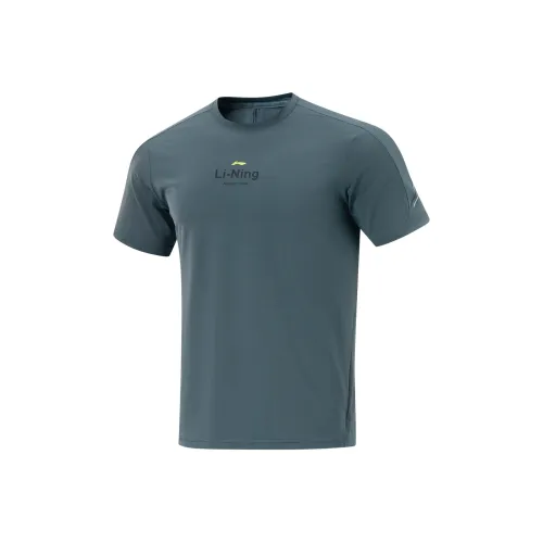 LiNing Fitness Series T Shirt Men's Snail Dark Cyan