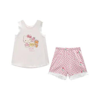 GUKOO x Hello Kitty Sanrio Series Pajama Set Women's Vanilla Powder
