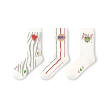 Primeet Mid Calf Socks Women's 3 Pack Trendy Socks