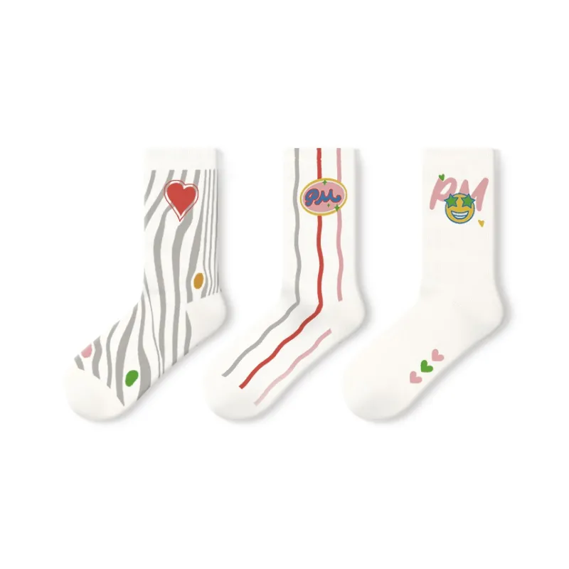 Primeet Mid Calf Socks Women's 3 Pack Trendy Socks-0