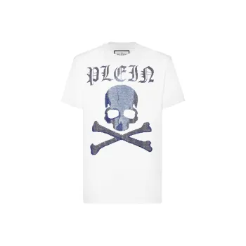 PHILIPP PLEIN Skull And Bones Printed Round Neck T Shirt