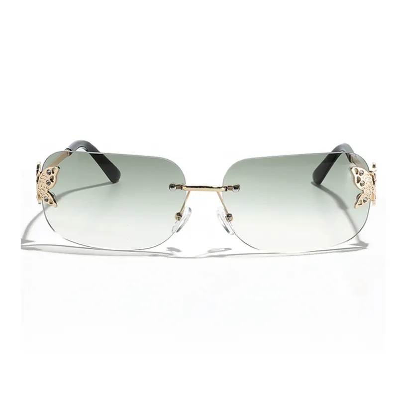 KENMO Stainless Steel Irregular Shape Sunglasses Unisex-16