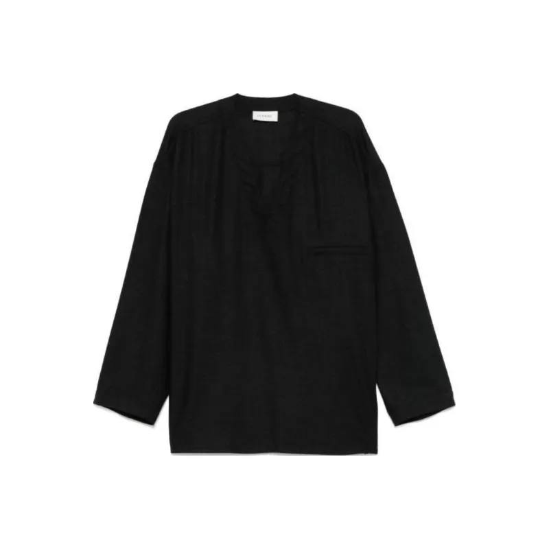 Lemaire Loose Fit V Neck Top-0