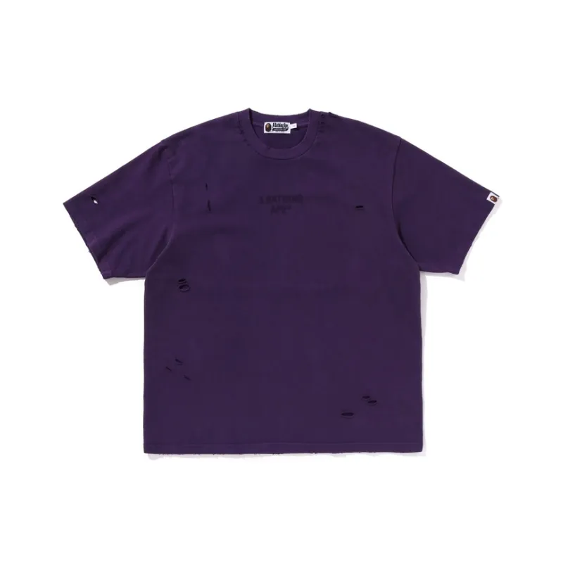 Bape Damaged Garment Dyed Relaxed Fit Tee-4