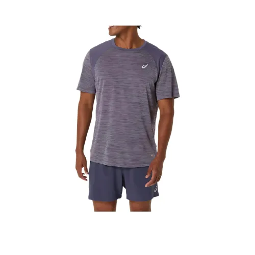 Asics ROADSHORT SLEEVE TOP ACTIBREEZE T Shirt Men's Gray Purple